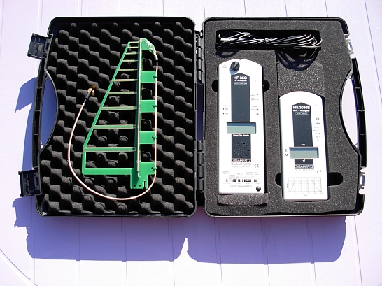When you buy these two Gigaherz Solutions meters together from Safe Living Technologies in Ontario (the ME 3030B and the HF 35C), you get a 10% discount and this nifty free carry case. I paid $620 for my set, including tax and shipping.