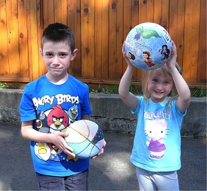 Tyler & his sister Julianna with both be attending schools in the Victoria School District to avoid wi-fi in classrooms. (Photo © Kim Goldberg)