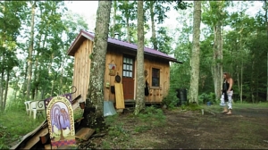 Jennifer Wood's cabin in Greenbank, West Virginia. 